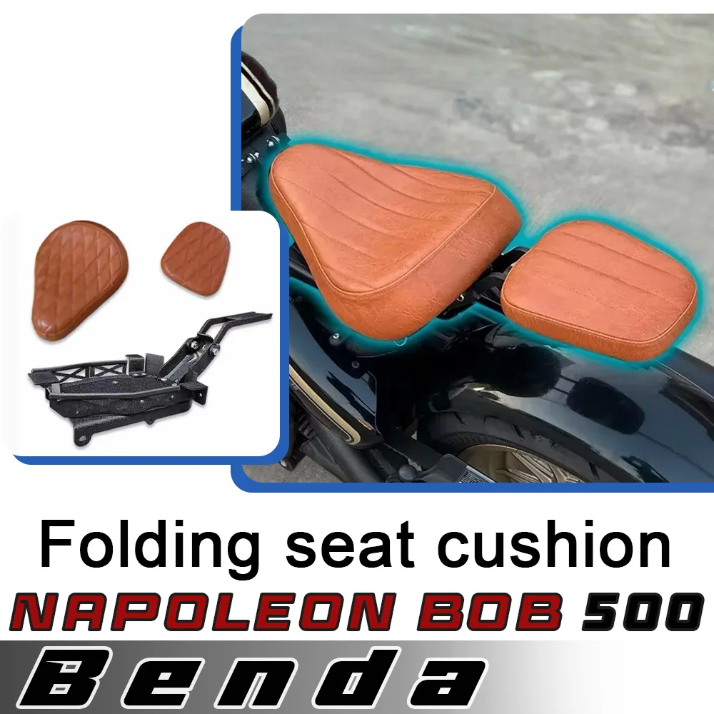 For BENDA Napoleonbob 500 retro folding cushion hidden double seat cushion seat leather for benda napoleonbob 500