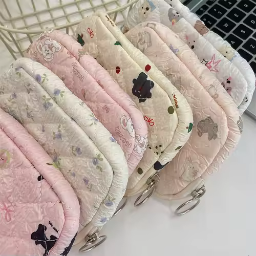 Cute Cartoon Small Travel Cosmetic Lipstick Earphone Card Portable Storage Bag Purse Women Gift Pouch In Make up Bags Organizer - Image 4