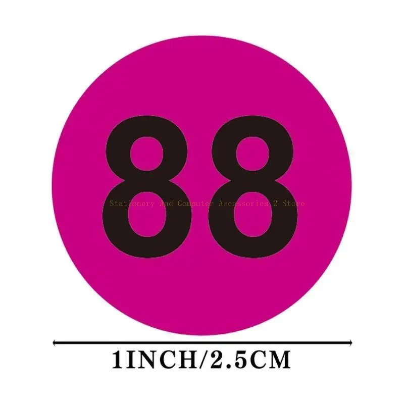50 ورقة 1-100 ملصقات رقم 25 مم ملصقات أرقام دائرية لملصقات ملفات مكتب تصنيف المجلد
