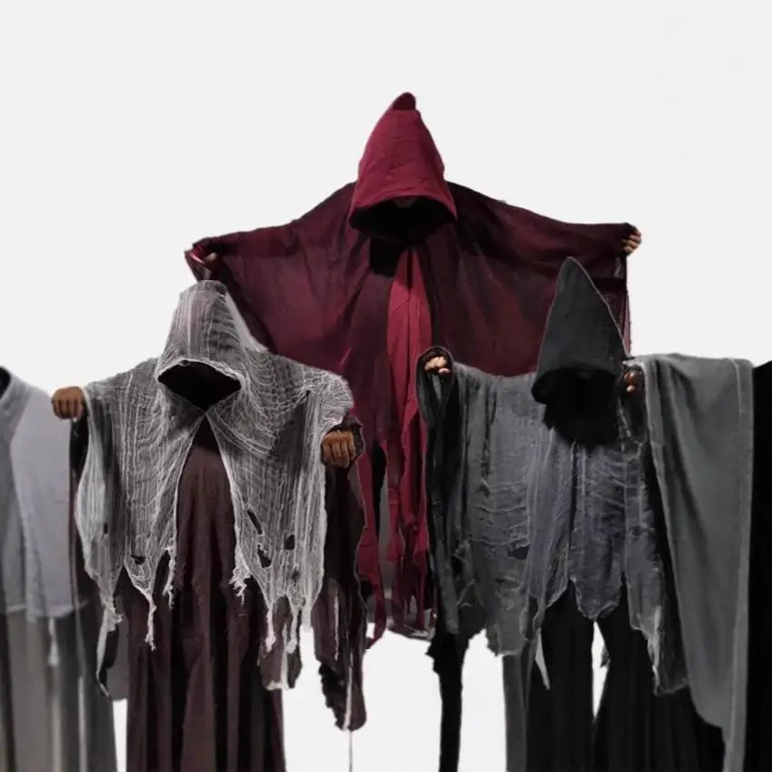 

New loween Skeleton Costume Cape Mask Ghost House Murder Mystery Par Prop Authentic Chinese Ethnic Stage Costume Women