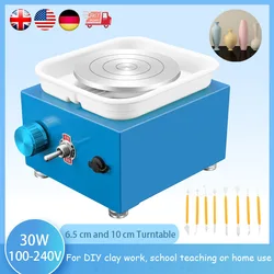 Electric Potter's Wheel Forming Machine, Turntable, DIY Clay Tool with Tray for Ceramic Pottery Work, 6.5 cm, 10cm