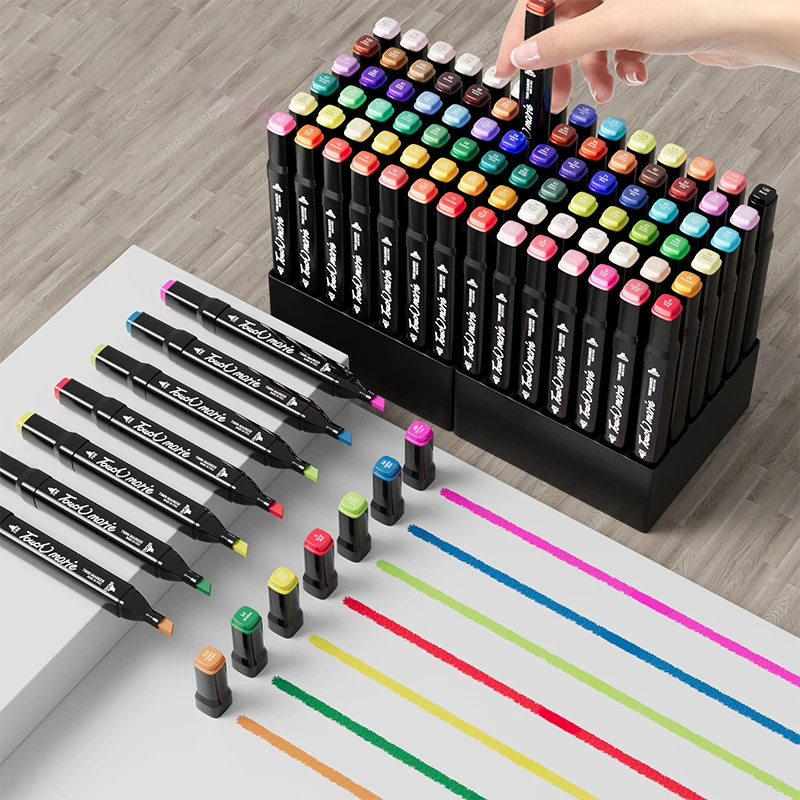 

262Pcs Colors Marker Pens set Double Ends Manga Brush Pen Drawing sketch Art Supplies Stationery