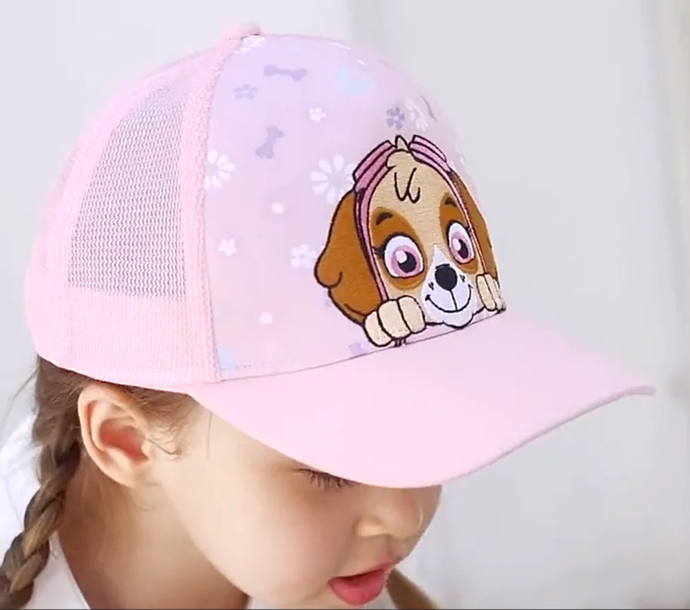 PAW Patrol-Chapeaux d'opérabilité pour enfants, casquettes en coton authentiques, équipement de sauna mignon, chapeau de fête imprimé Chase Skye, cadeau d'été pour enfants