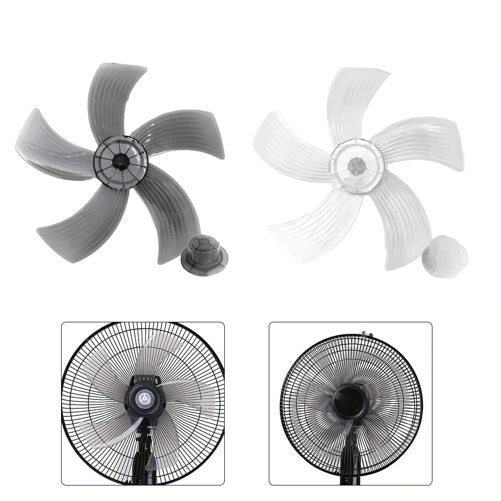 Fan Blade With Nut Cover Plastic Fan Blade Convenient To Clean Desk Fan Accessories Easy To Disassemble Easy To Install