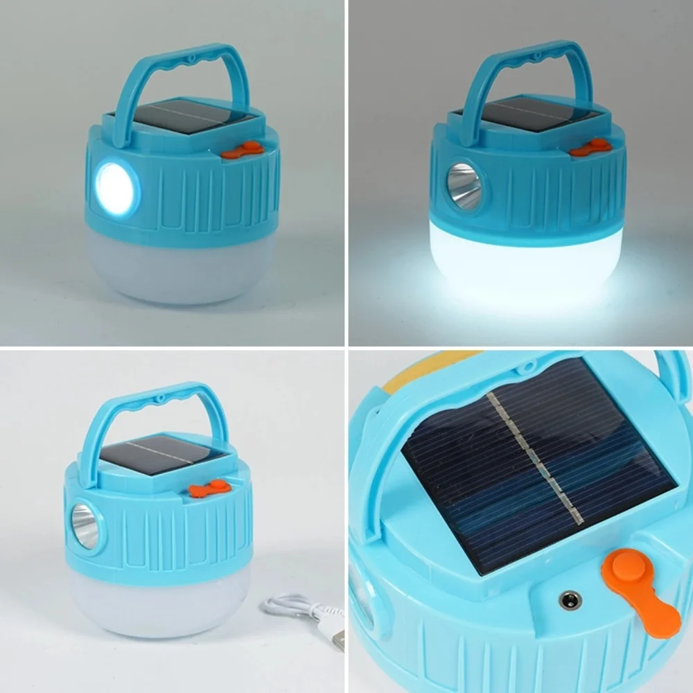 Imagem -02 - Gancho Portátil Luz Solar 30w 50w Lâmpada Portátil ao ar Livre Viagem Móvel Stall Camping Artefato Led Lâmpada de Emergência