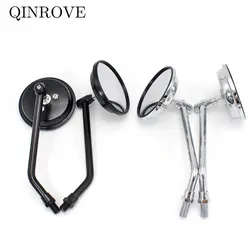 Round 10mm Motorcycle Rearview Mirror Aluminum Alloy Small Mirror Universal For MV Agusta Vespa Sprint LX MP3 GTS Royal Enfield