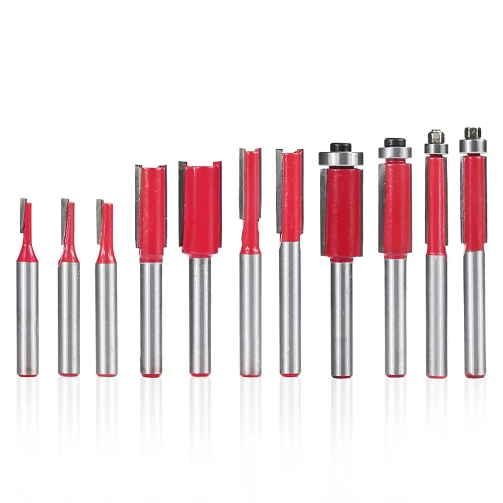 

8mm Wood Router Bits Straight Fluted Cutter Standard Model Bearing Guided Flush Trim Milling