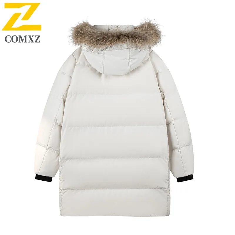 COMXZ Men Cotton Padded Jacket Hooded New Hiking Street High Quality Comfortable Outdoor Puffer Jacket Versatile Winter Jackets
