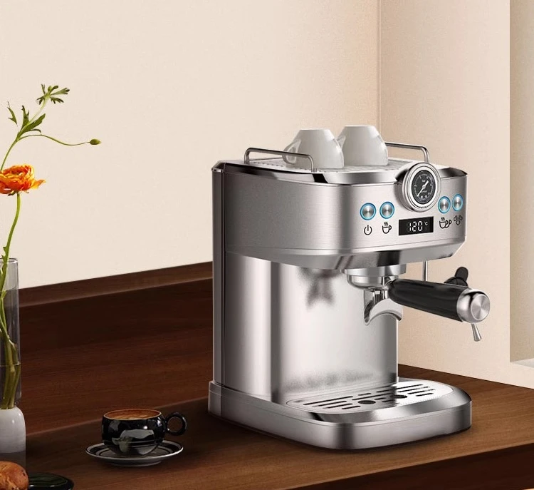 

2024 New Espresso Maker Home Small 20BAR Concentrated Retro Semi-Automatic Mini Steam Milk Froth