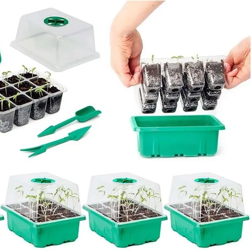 Led Grow Light with Seeding Trays Full Spectrum Seed Starter Kit Tools Germination Growing Lamp for Plants Tools