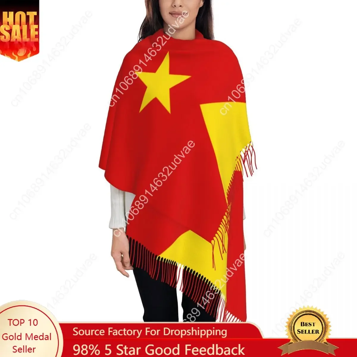 

Tigray Flag Ethiopian Scarf for Womens Winter Warm Pashmina Shawls and Wrap Long Scarves with Tassel for Daily Wear