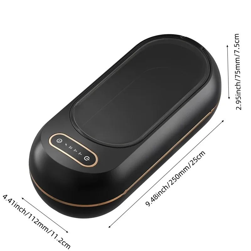 USB Rechargeable Portable 360° Deep Cleaning Machine High Frequency Vibration Battery Operated for Contact Lenses And Glasses