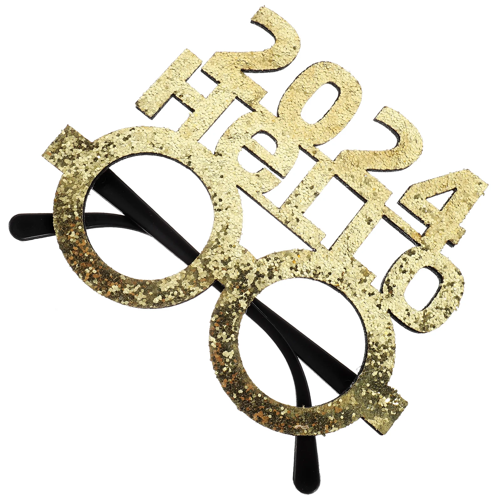 

New Year Decoration Glasses Photo Props Fashionable Lightweight Reusable 2024 Eyewear Party Supplies Non-woven Fabric Festive