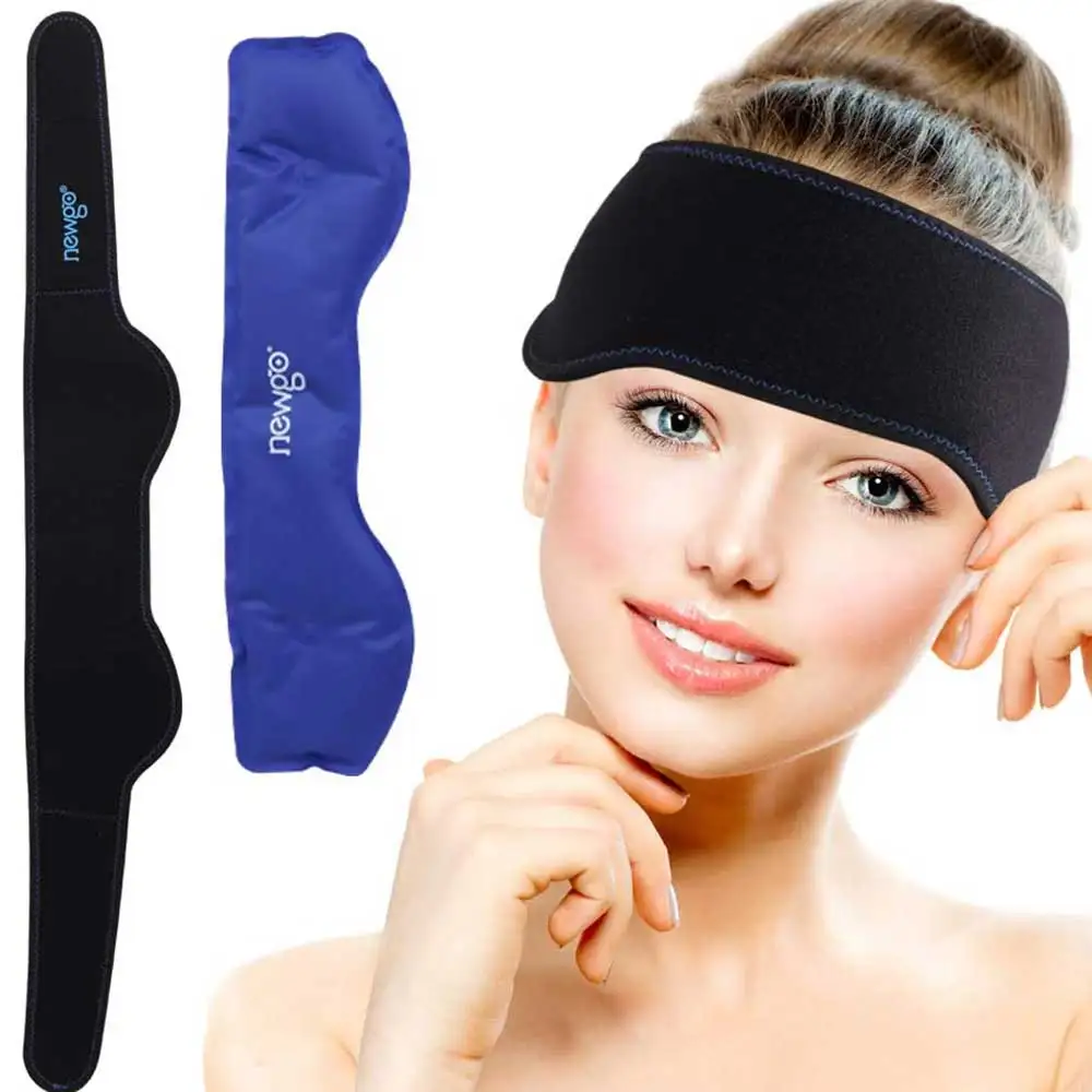 Headache Ice Pack Head Wrap For Migraine Cold Hot Compress Therapy Headband For Headache Pain Relief Tension Head Injuries