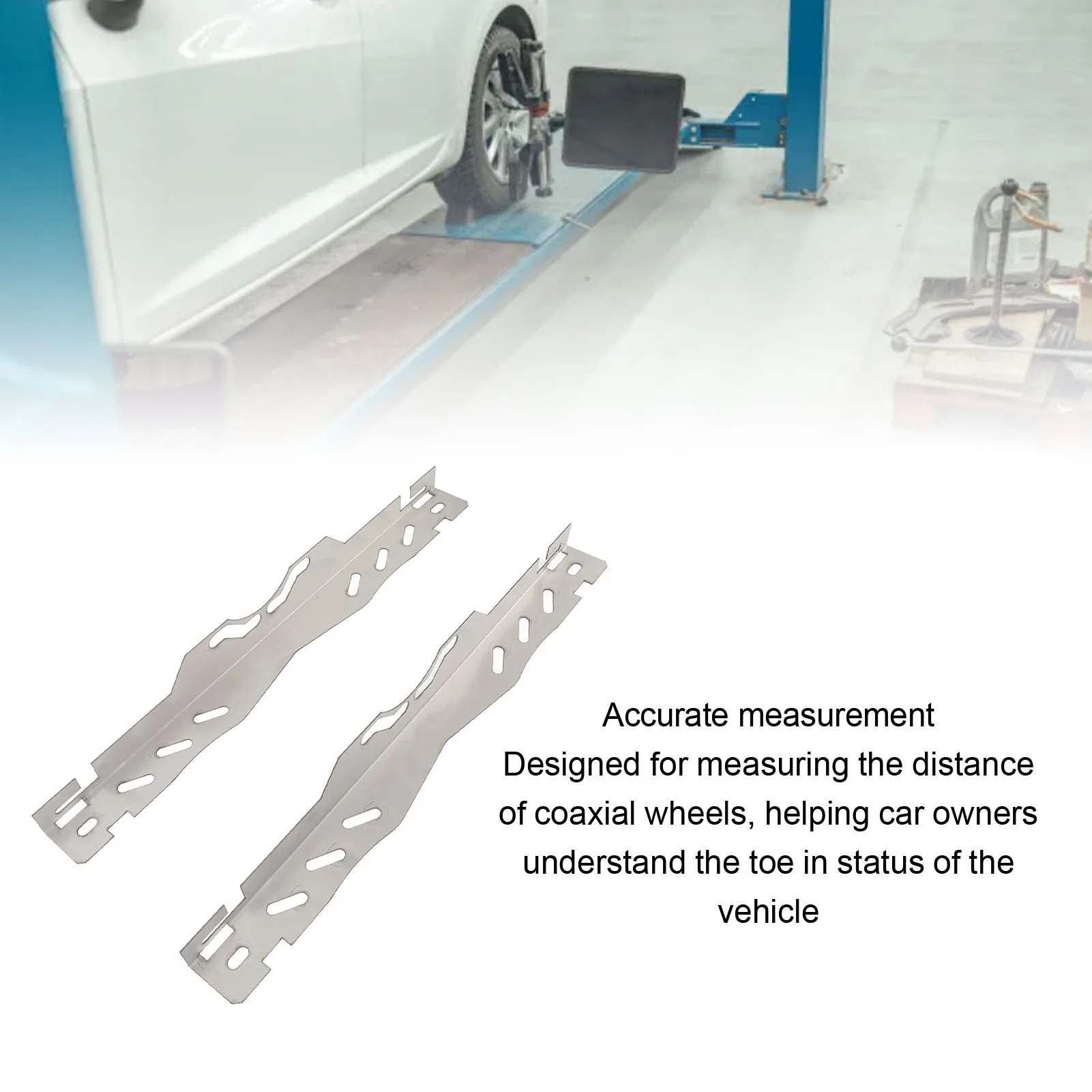 Wheel Alignment Tool Plate 1 Pair Accurate Measurement Heavy Duty Stainless Steel 2 Tape Toe Alignment Tool for Car for SUV
