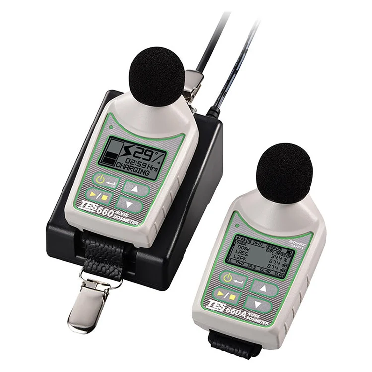 TES-660 Small Size Noise Dosimeter (Badge Type) Light Weight and Sound Meter TES660 Dynamic 70dB to140dB Peak 103dB to 143dB