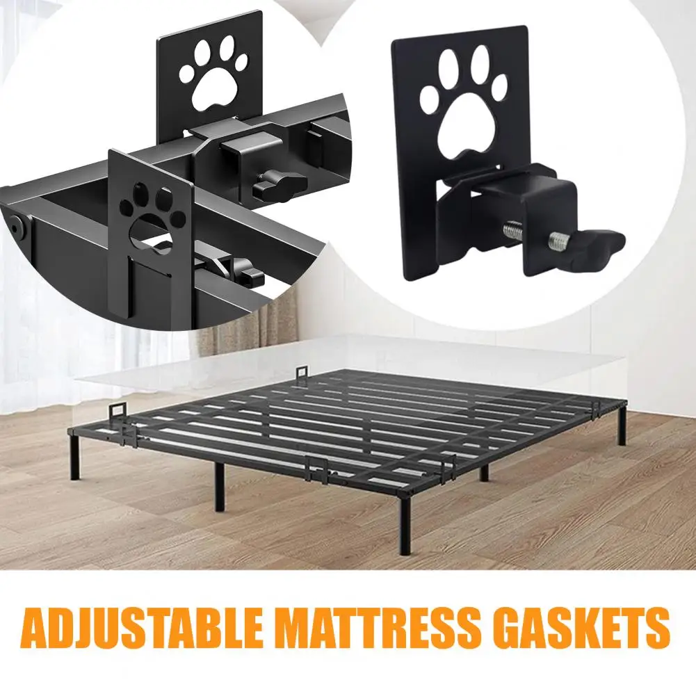 Bed Frame Mattress Holder 6pcs Adjustable Non-slip Mattress Gaskets Metal Slide Stoppers Mattress Holders to Prevent Sliding