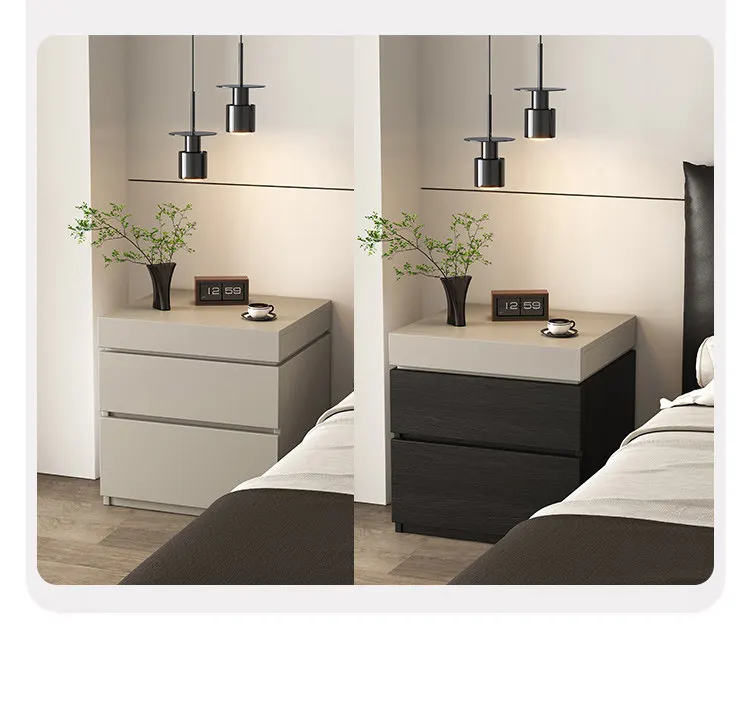 DSA bedside table - solid wood nightstand with hidden drawer and secret compartment