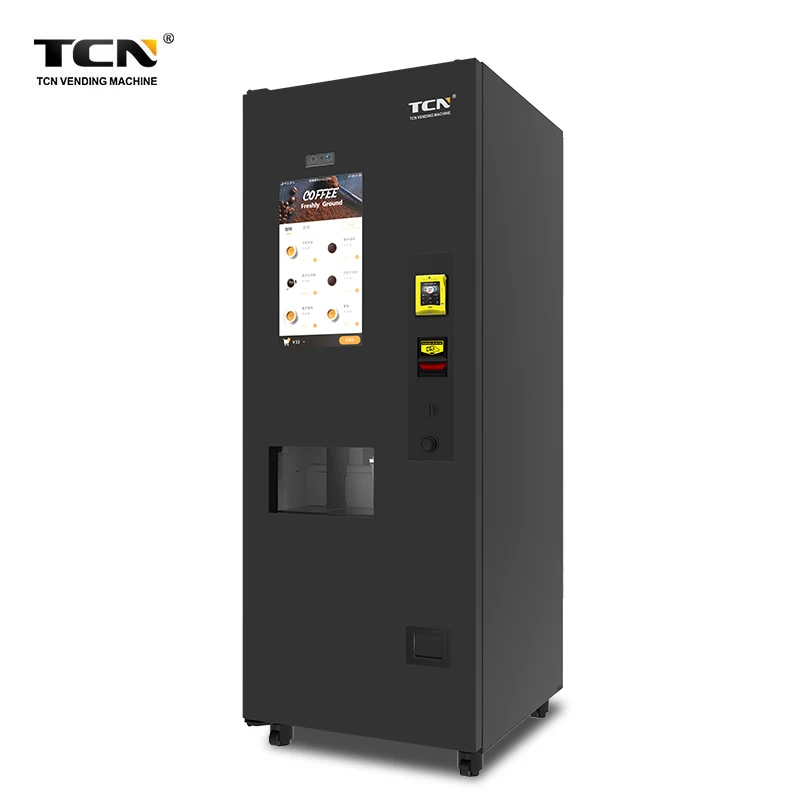 TCN Coffee Machine Vending With Coffee Bean Cup Dispenser Wholesale Double Head Coffee Machine Vending Public