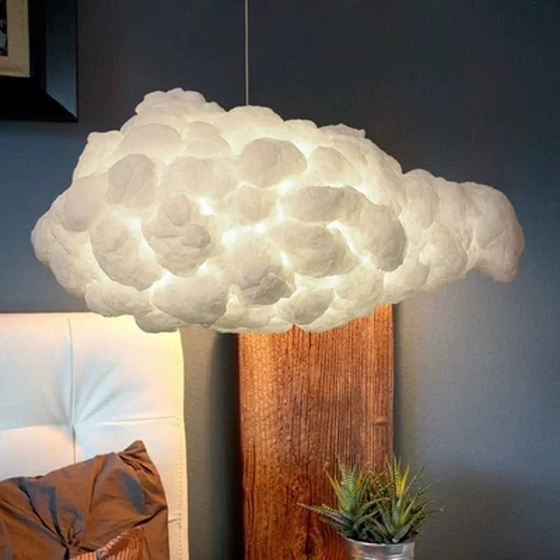 

Nordic Loft Floating Clouds Chandeliers Romantic Bedroom Living Room Study Bar Restaurant Cotton Clouds Led Light Fixtures