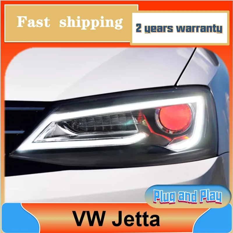 

Car Styling for VW Jetta Head Light 2011-2017 Jetta MK6 Headlight DRL Turn Signal Low High Beam Projector Lens