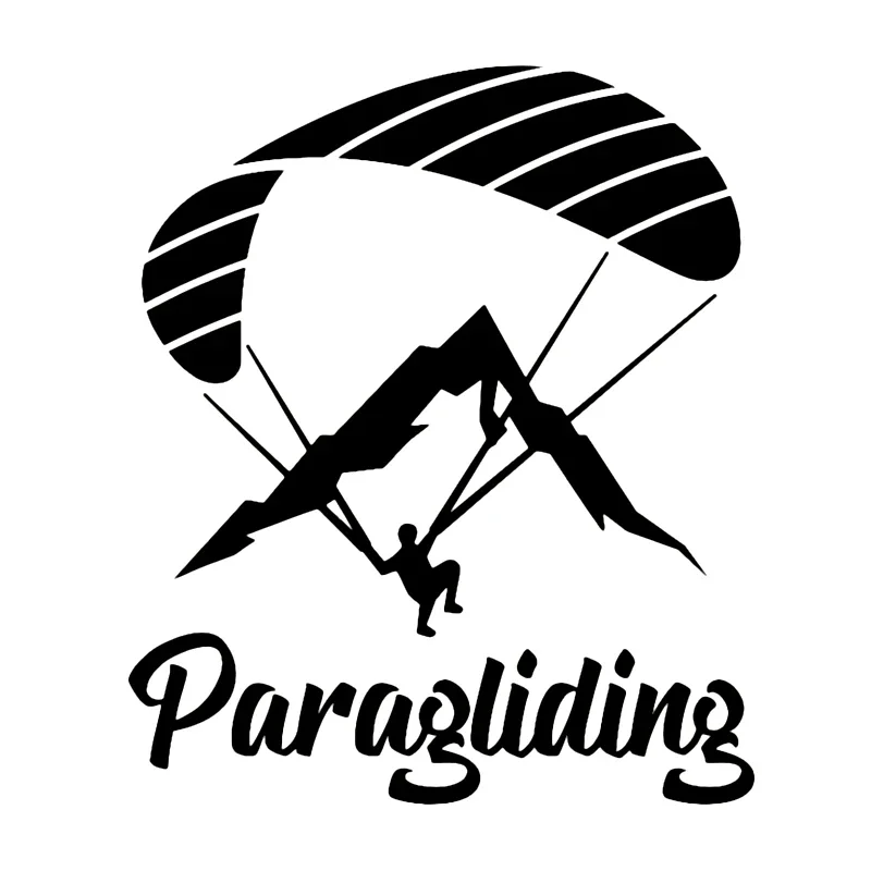 Car Stickers Paraglider Paragliding Motorcycle Decorative Accessories Creative Waterproof and sunscreen Vinyl Decal,15CM*10CM