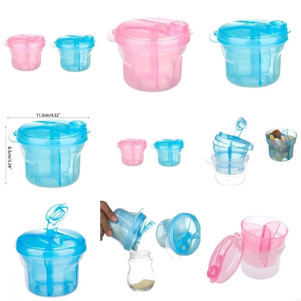 

Вращающийся дозатор сухого молока с 3 сетками, портативный органайзер для детского сухого молока, дозатор формул, контейнер для