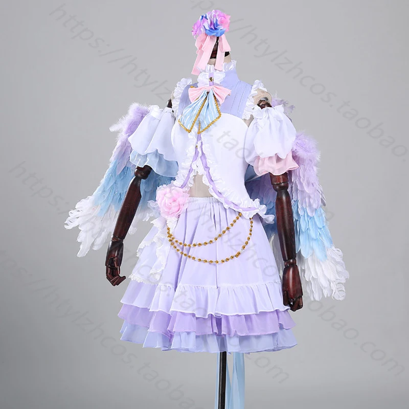 Love Live Nico Yazawa Cosplay Costume Christmas Dress White Valentine's Day Angel Awaken Dress Custom-Made  A