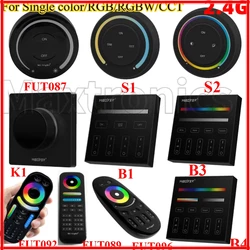 Miboxer-Control remoto inalámbrico RF, serie negra, 2,4G, botón de 1/4/8 zonas, Panel de Interruptor táctil para atenuador de brillo RGBW RGB CCT, nuevo