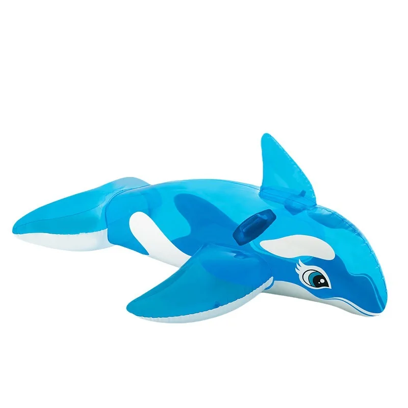 Water Blue Whale Dolphin Mount Large inflatable swimming circle toy water riding horse Little Whale Rider