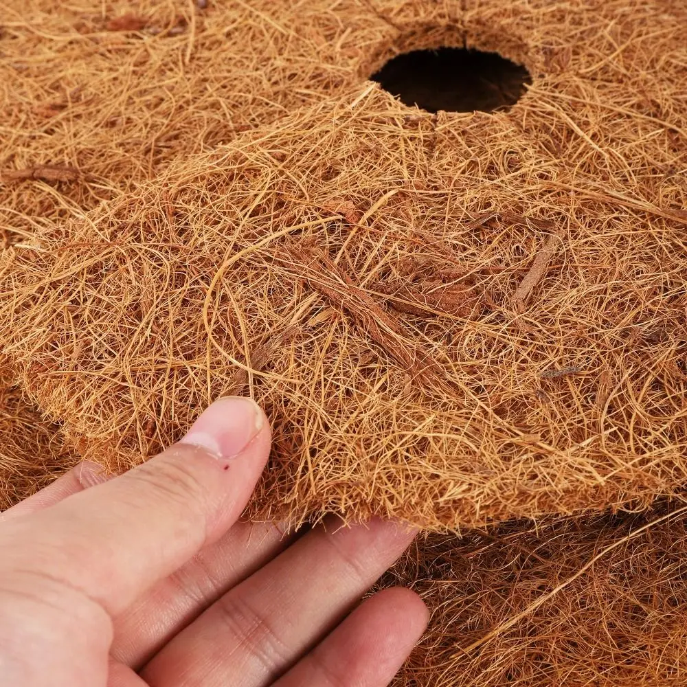 Thick Flower Pot Disc Mat High Quality Anti Grass Natural Coconut Fiber Weeding Barrier Tree Guard Mat Planters