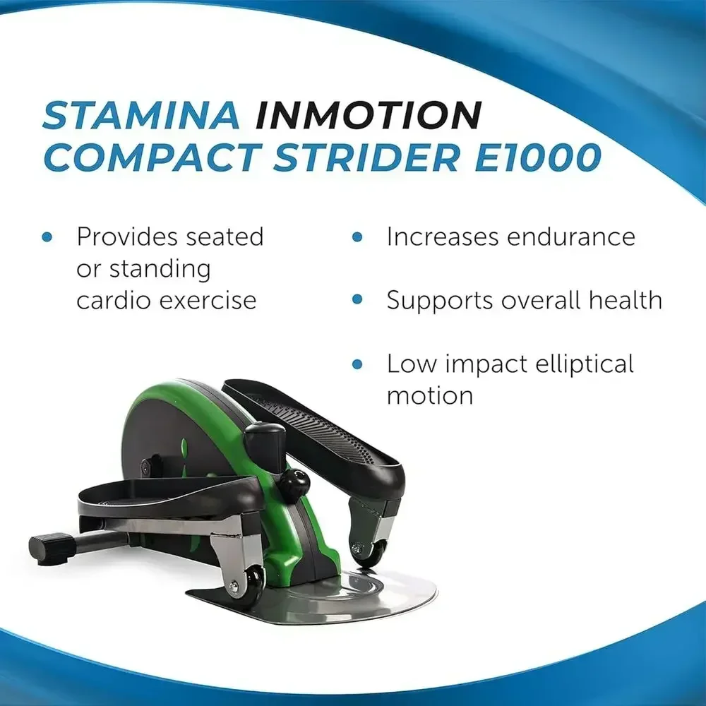 Compact Strider Elliptical Exercise Machine - Ideal for Under Desk Use, Standing or Seated Workouts