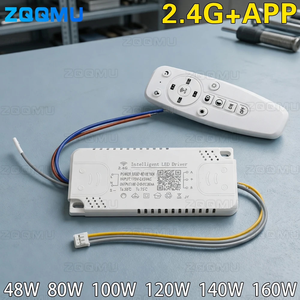 1 Set 2.4G Smart LED Driver 12-24W 20-40W APP Control Dimmable Color Changing Transformer For DIY Pendant Lamp Lighting