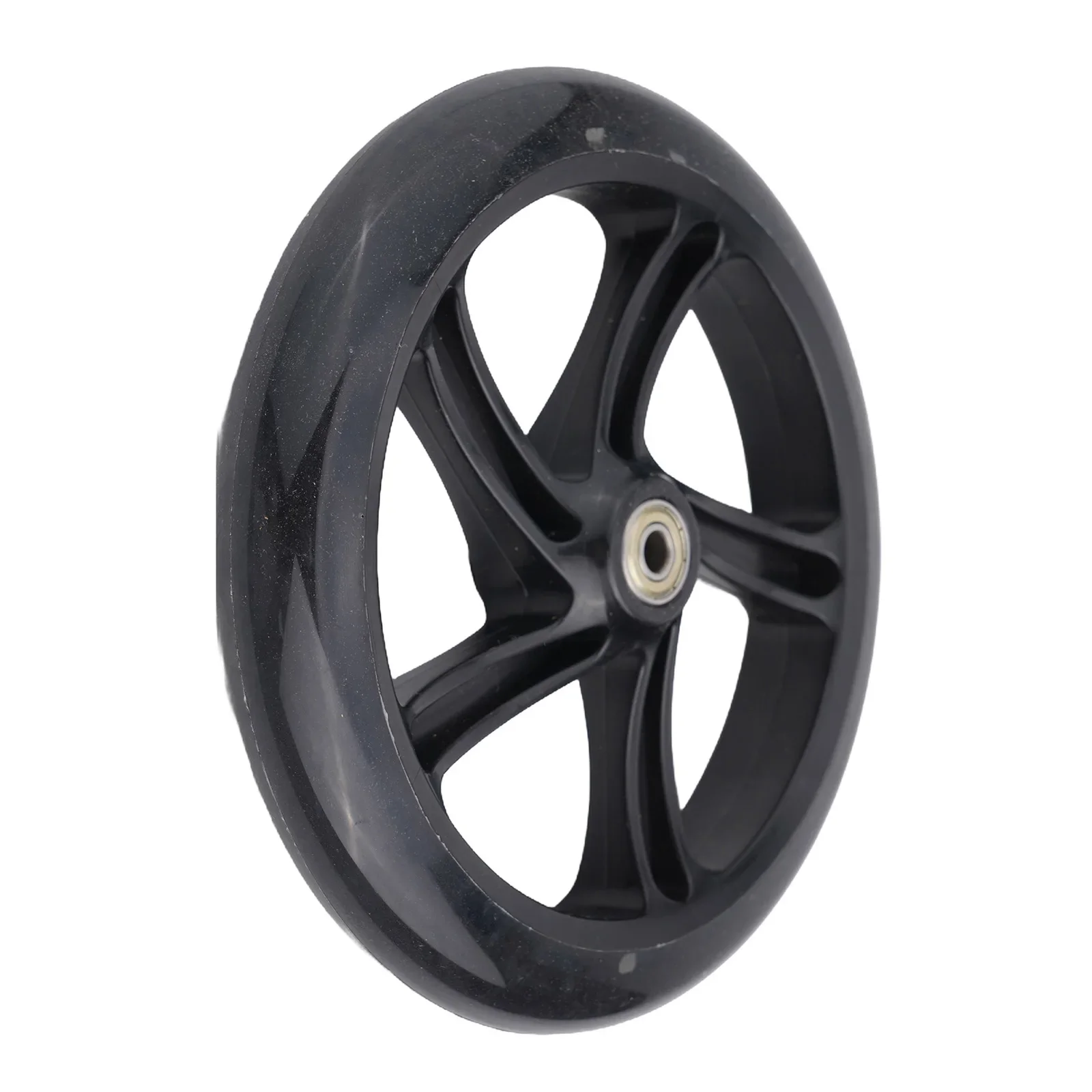 Black Polyurethane Rubber Bearing Smooth And Fast Riding Experience Suitable For Most Adult Scooters Or Wheelchairs