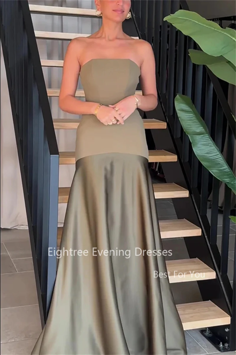 Eightree-Vestidos de Noche morados para mujer, vestido árabe sin tirantes, largo hasta el suelo, para eventos especiales, fiesta de graduación, Formal, personalizado