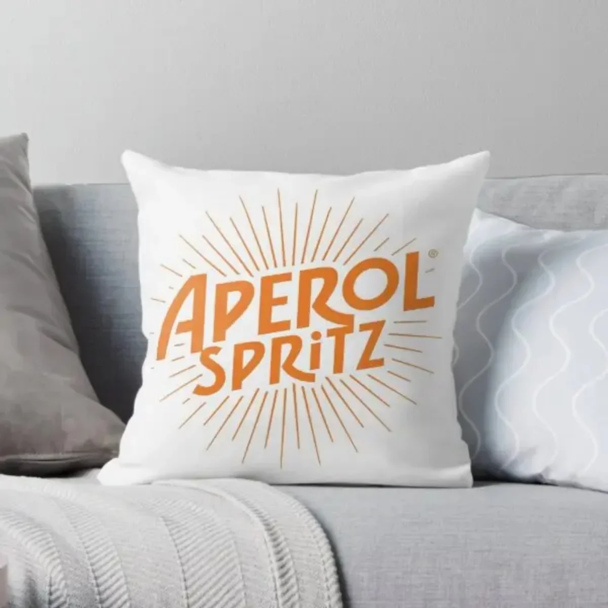 Aperol Spritz  Printing Throw Pillow Cover Decor Waist Fashion Office Home Decorative Comfort Pillowslip 45x45cm 18x18Inch 40x40