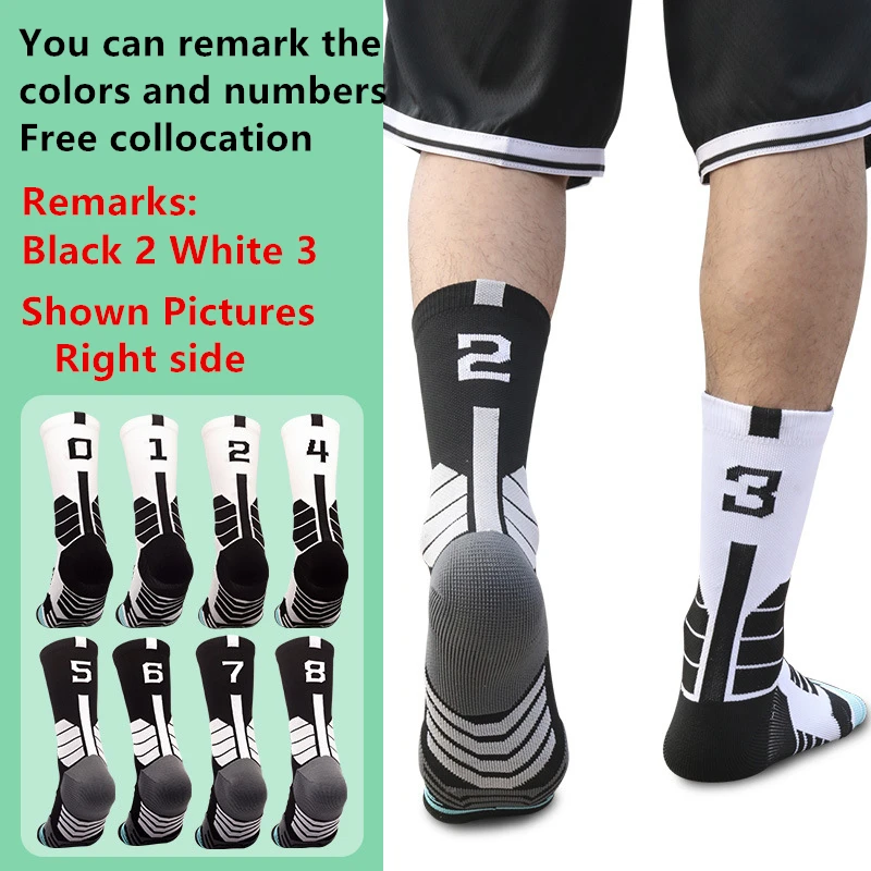 Sport Collocation Professional Number Socks Free 0-9 Creativity Basketball Fitness Running Quick Dry Men Women Cotton Stocking