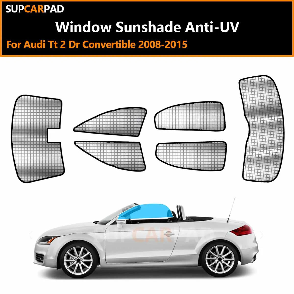 

Солнцезащитные шторки для окон автомобиля, изготовленные на заказ, для Audi TT 2-дверного кабриолета 2008-2015 гг., защита от УФ-излучения, аксессуары.