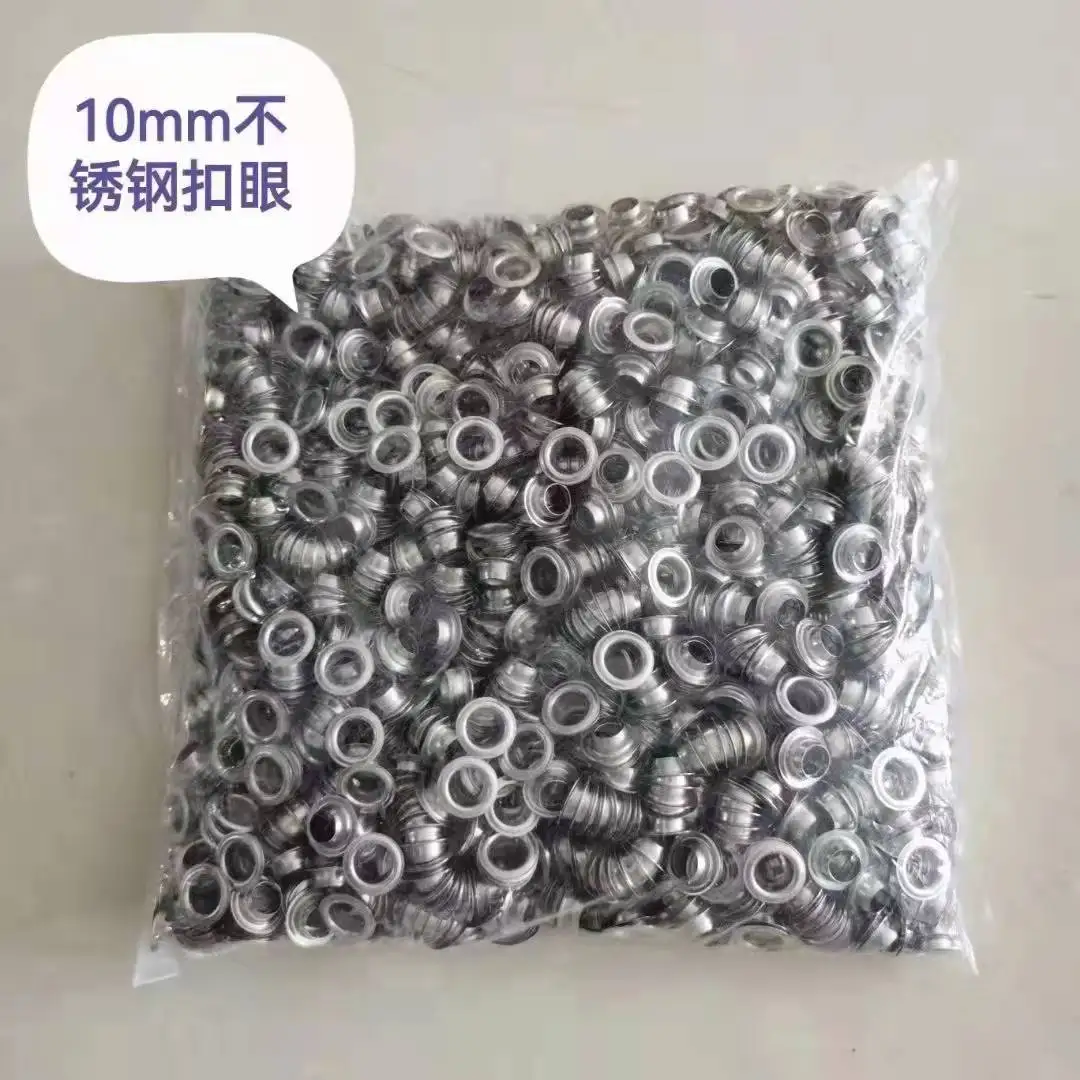 Ilhós de aço inoxidável de tamanho diferente de alta qualidade para lona de banner PVC PP