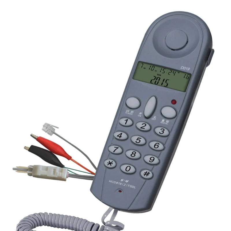 Corded Phone Test Telephone, D019 Landline Telephone with Caller Display Phones with Big Button for Home, Offices