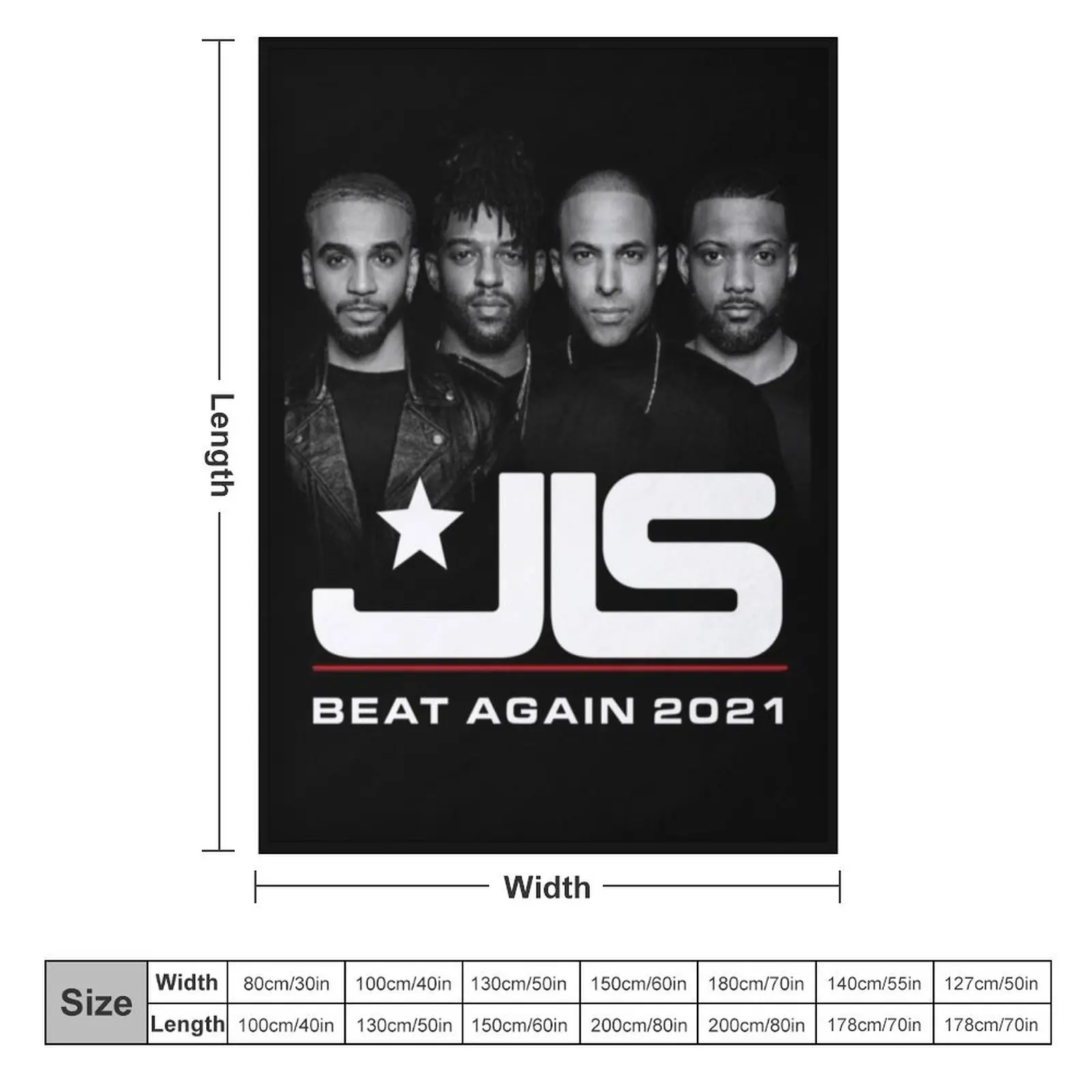 JLS BEAT AGAIN TOUR 2021 Throw Blanket manga Thermal Fluffys Large Blankets