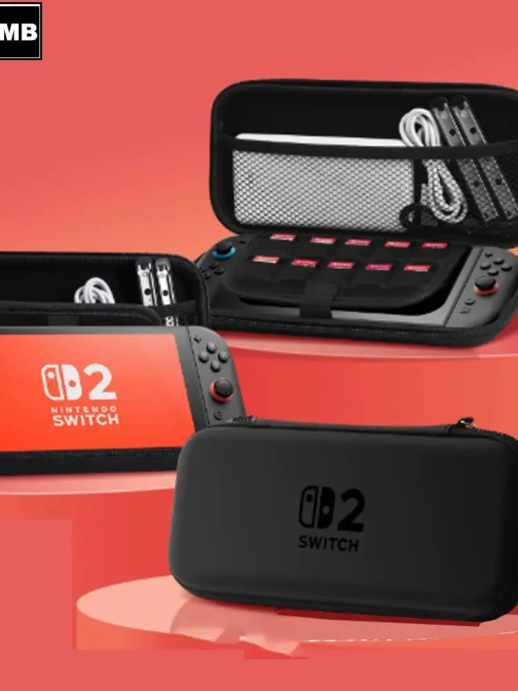 Storage Bag for Nintnedo Switch 2 Portable Hard Carrying Case Shockproof PU Cover for Switch 2 Game Console Accessories Travel