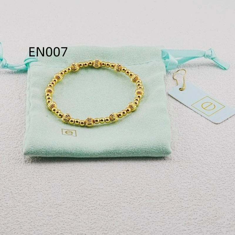 VKVVA Fashion Jewelry Gold-plated Dignity Sincerity Pattern 6mm Bead Bracelet for Women Unique Gifts