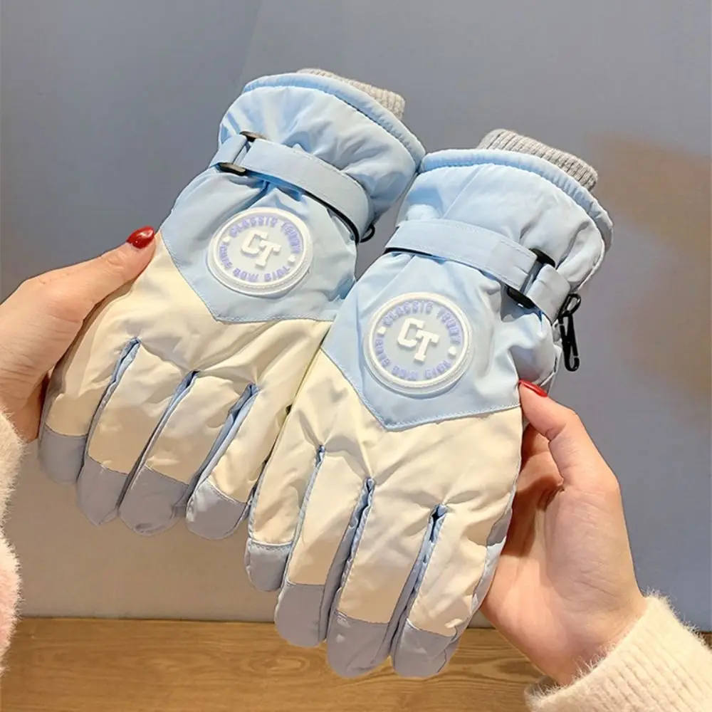 New Thickened Riding Gloves Windproof Anti-slip Full Finger Gloves Cold Proof Skiing Gloves Touchscreen Gloves Women Men
