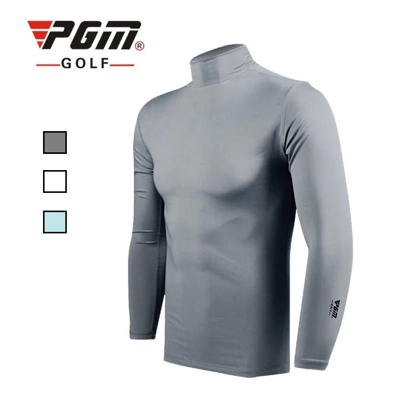 

Golf Summer Ice Silk Sun Protection Round Neck Men Base Shirt High Stretch Breathable Dry Fit Sport Bottoming T Shirt