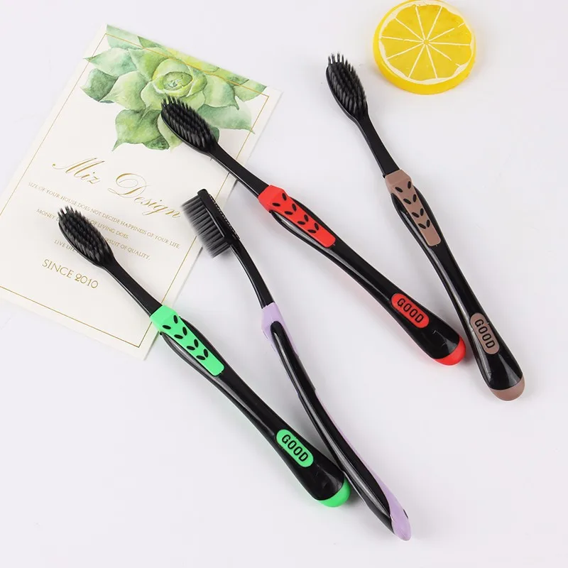 Bamboo Charcoal Toothbrush Soft Bristle Adult Household Fine Wool Toothbrush Antibacterial For Men And Women Teeth Oral Cleaning