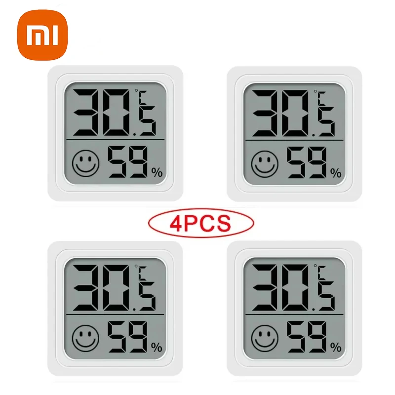 Xiaomi Smart Thermometer Home Indoor Temperature Humidity Sensor LCD Digital Display Meter Sensor Gauge Weather Station 4Pcs Set