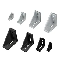 8Pcs/lot 2040 3060 4080 Corner Fitting Angle Aluminum L Connector Bracket Fastener for Aluminium Profile CNC 3D Printer Parts