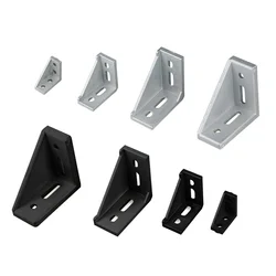 8Pcs/lot 2040 3060 4080 Corner Fitting Angle Aluminum L Connector Bracket Fastener for Aluminium Profile CNC 3D Printer Parts