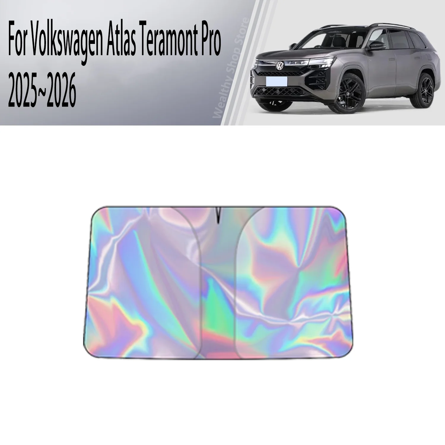 Car Sun Visor For VW Volkswagen Atlas Teramont Pro 2025~2026 Auto Front Windshield Sunshade Heat Insulation Summer Accessories